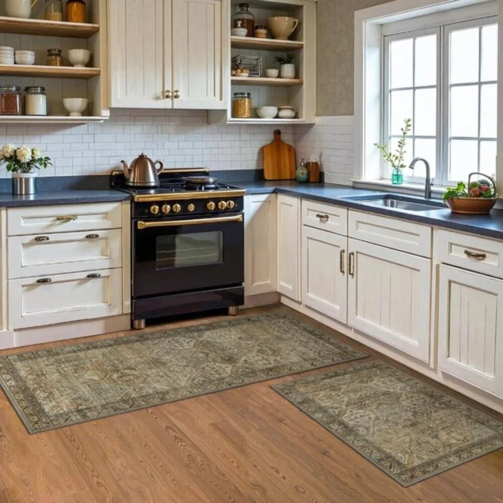 New Kitchen Mats Set of 3 – Non-Slip Washable Waterproof Rugs for Floor Decor
